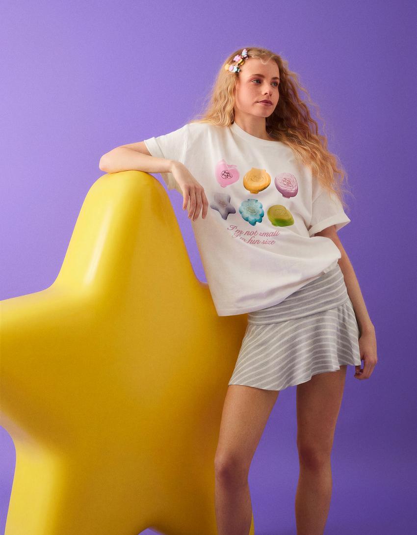 Oversize POLLY POCKET T-shirt-Off white