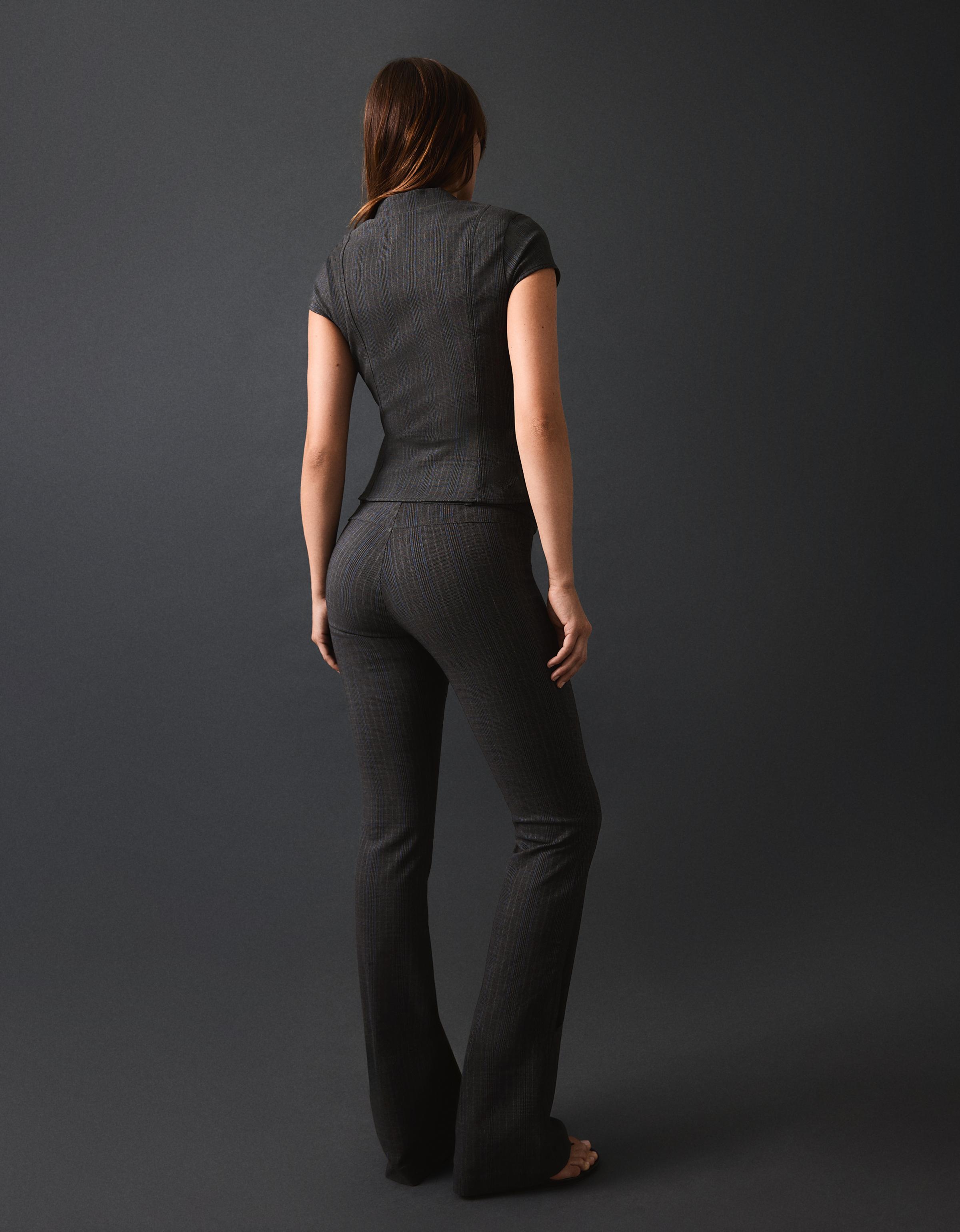 Bengaline flared trousers — Dark grey