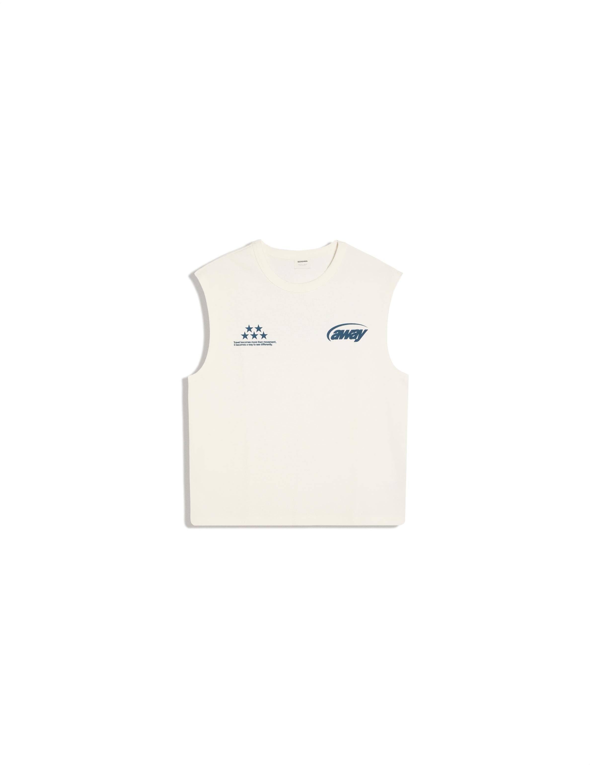 Worker T-shirt with textured print — Off white