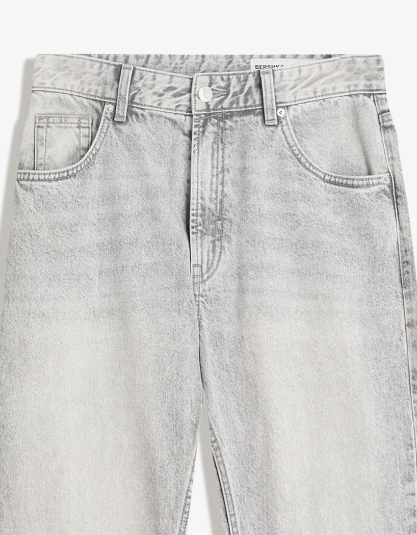ג'ינס מתרחב בגזרת Straight fit-אפור-2