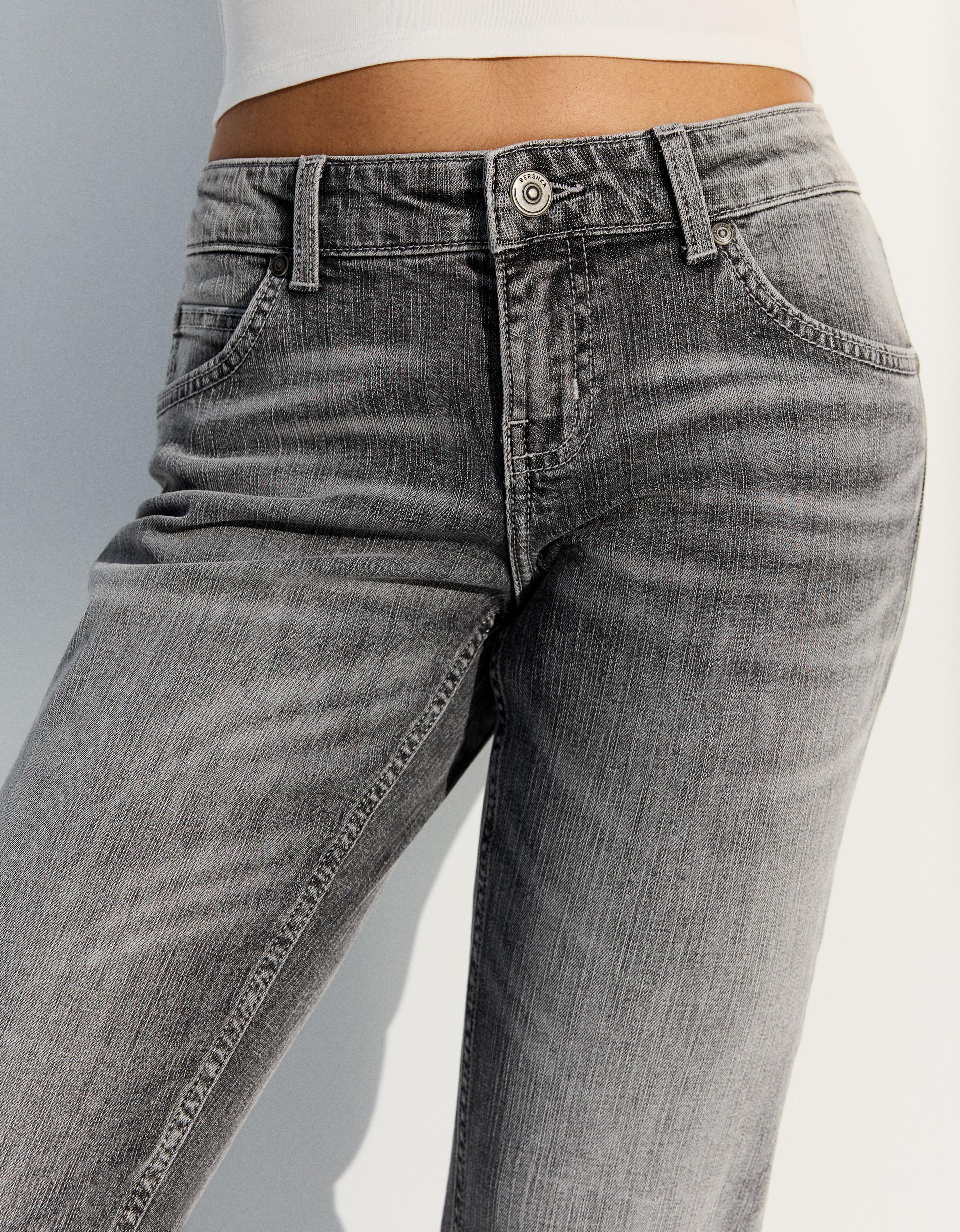 Low-rise slim fit boot-cut jeans — Grey