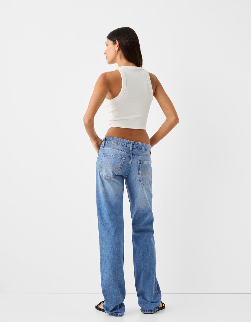 Jean regular taille basse-Bleu lavé-2