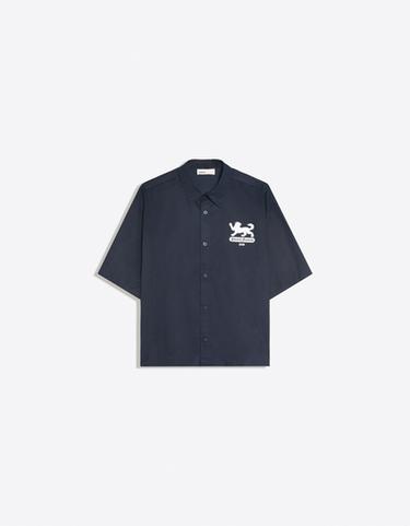Short sleeve print shirt — Navy 5