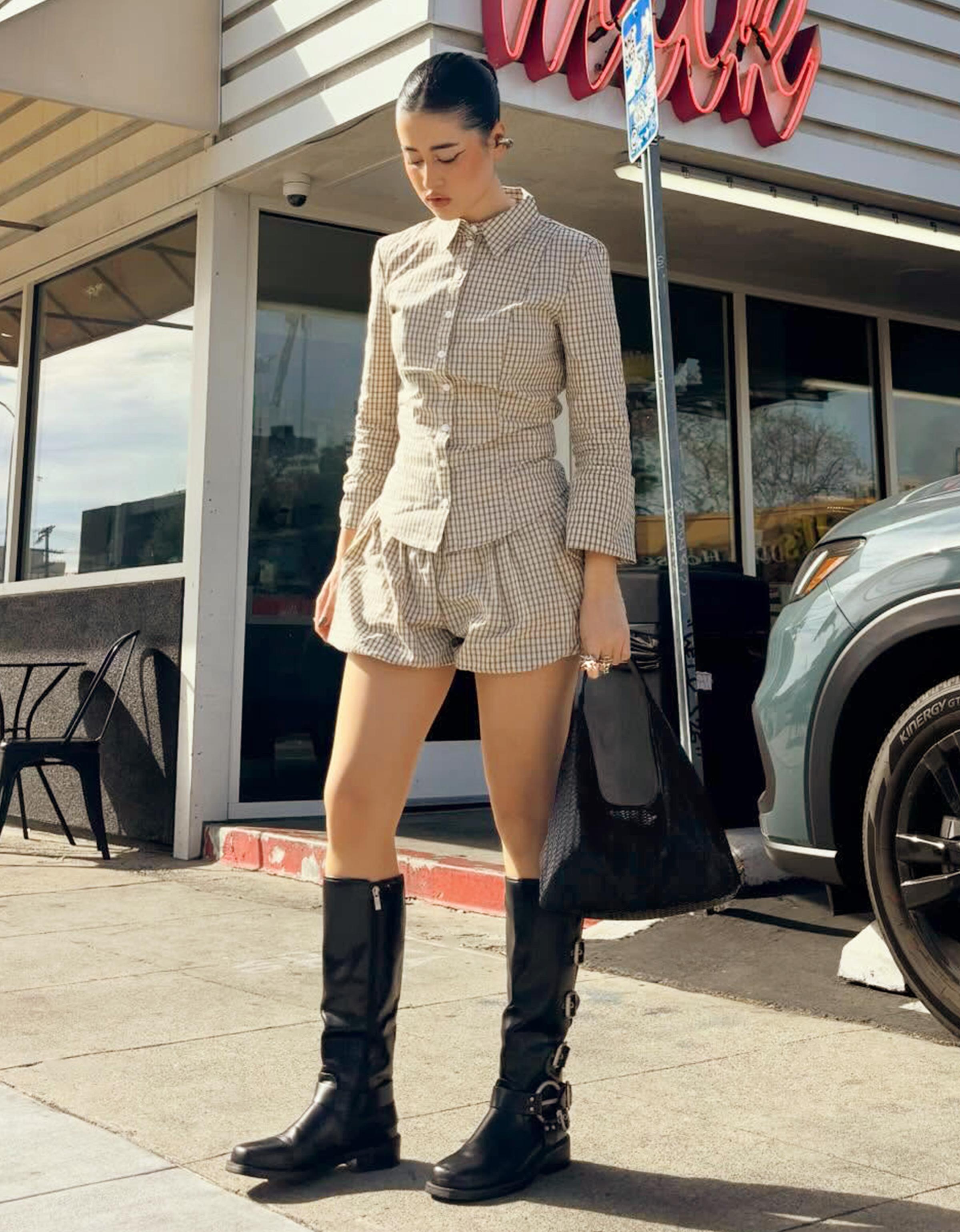 Baskılı balon şort etek - Görsel 23