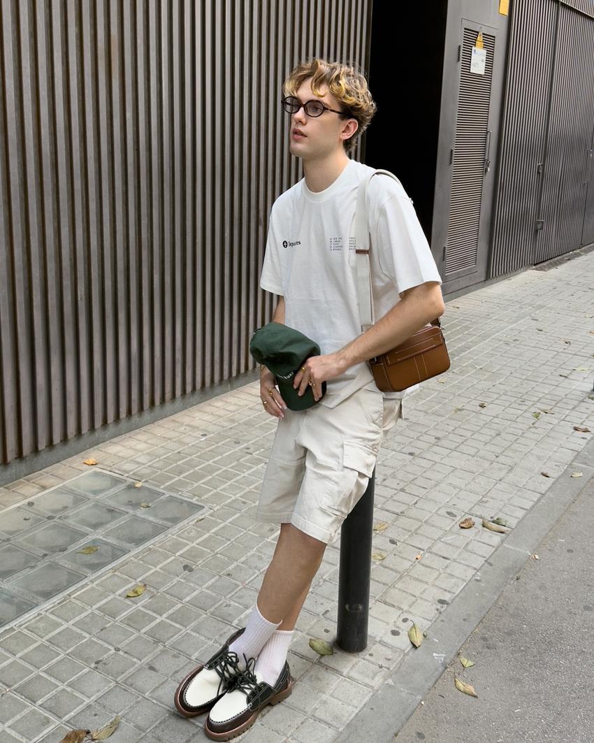 Three-tone moc toe deck shoes-OTHER