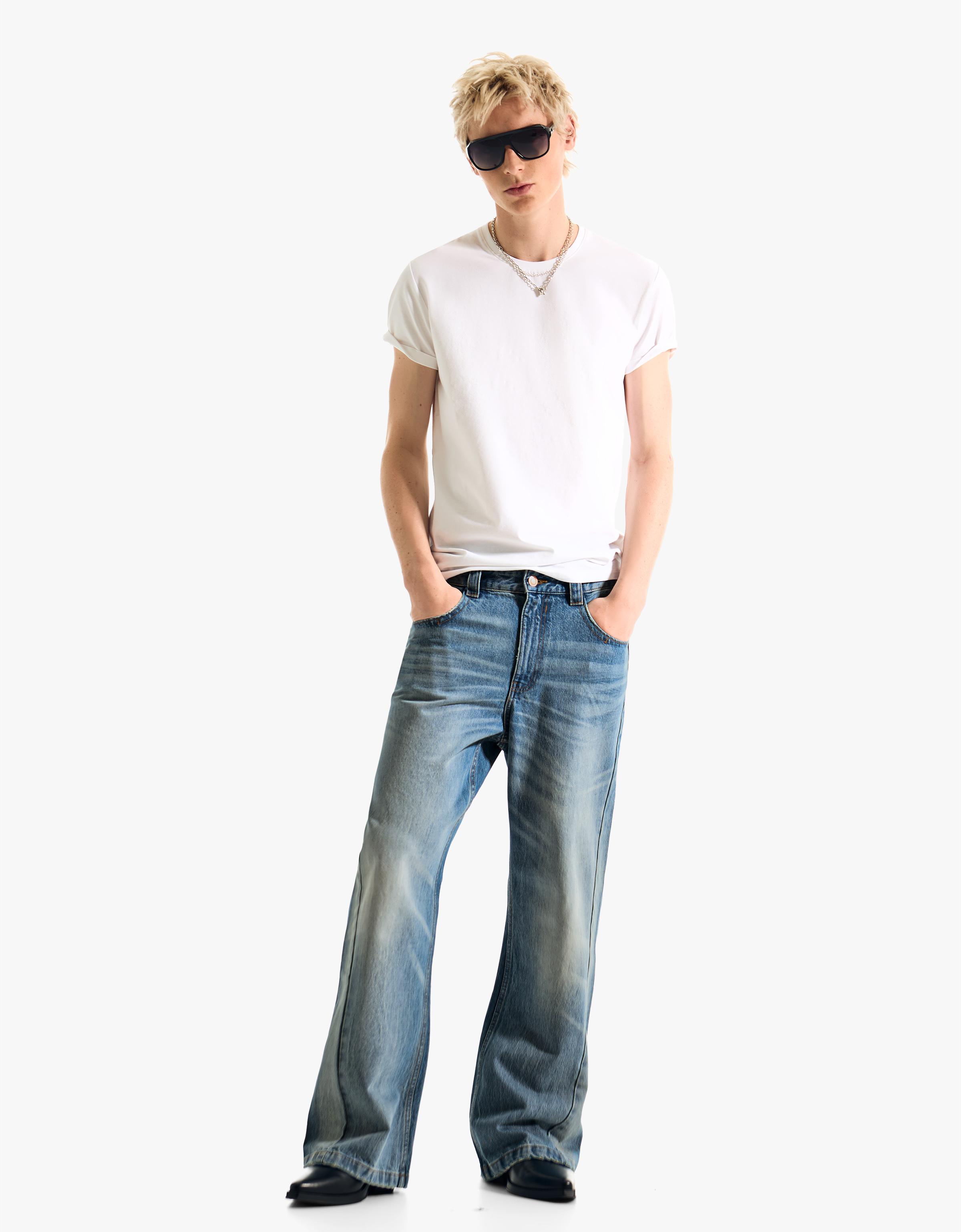 Baggy flared jeans — Light blue
