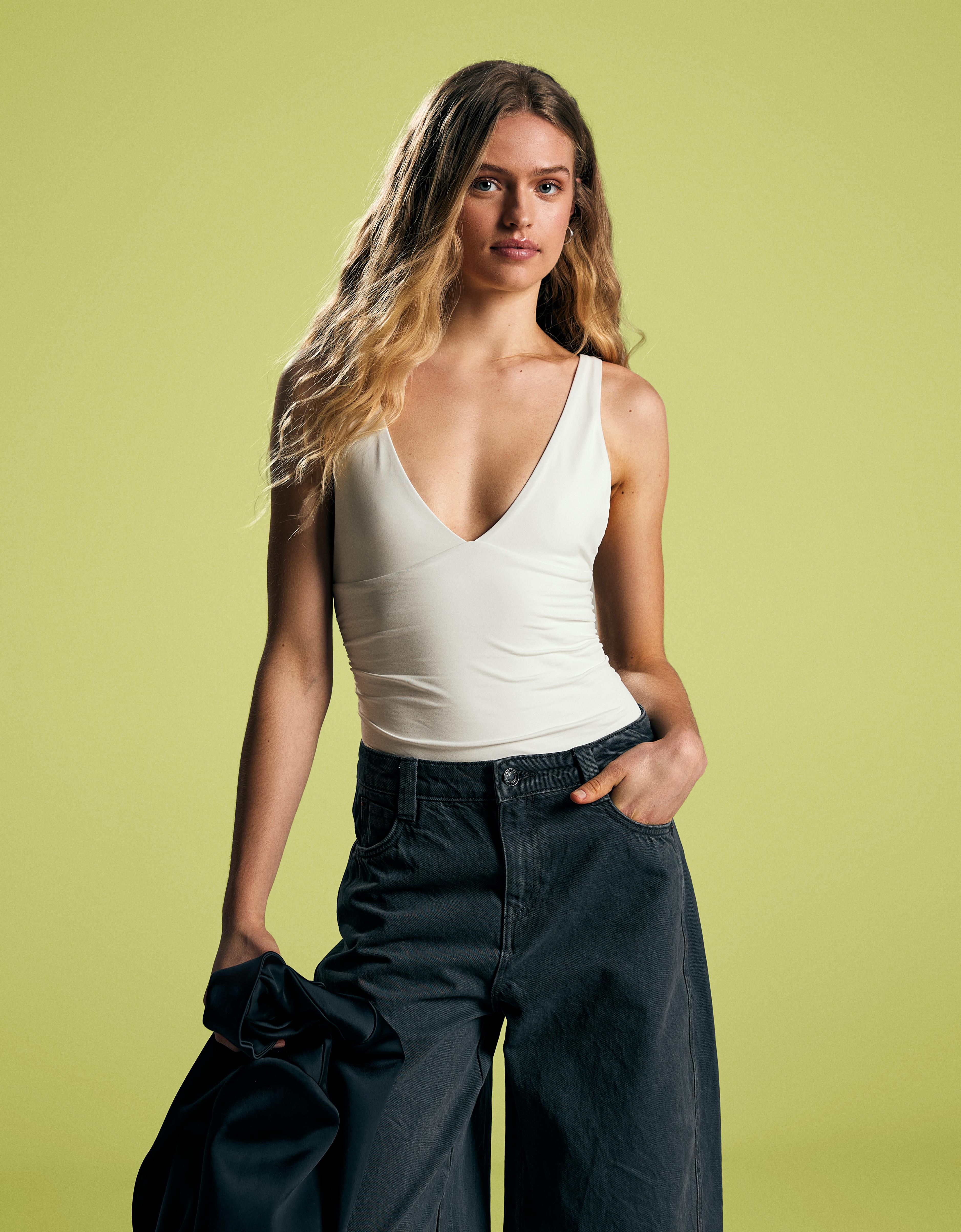 Büzgülü askılı body - Görsel 12