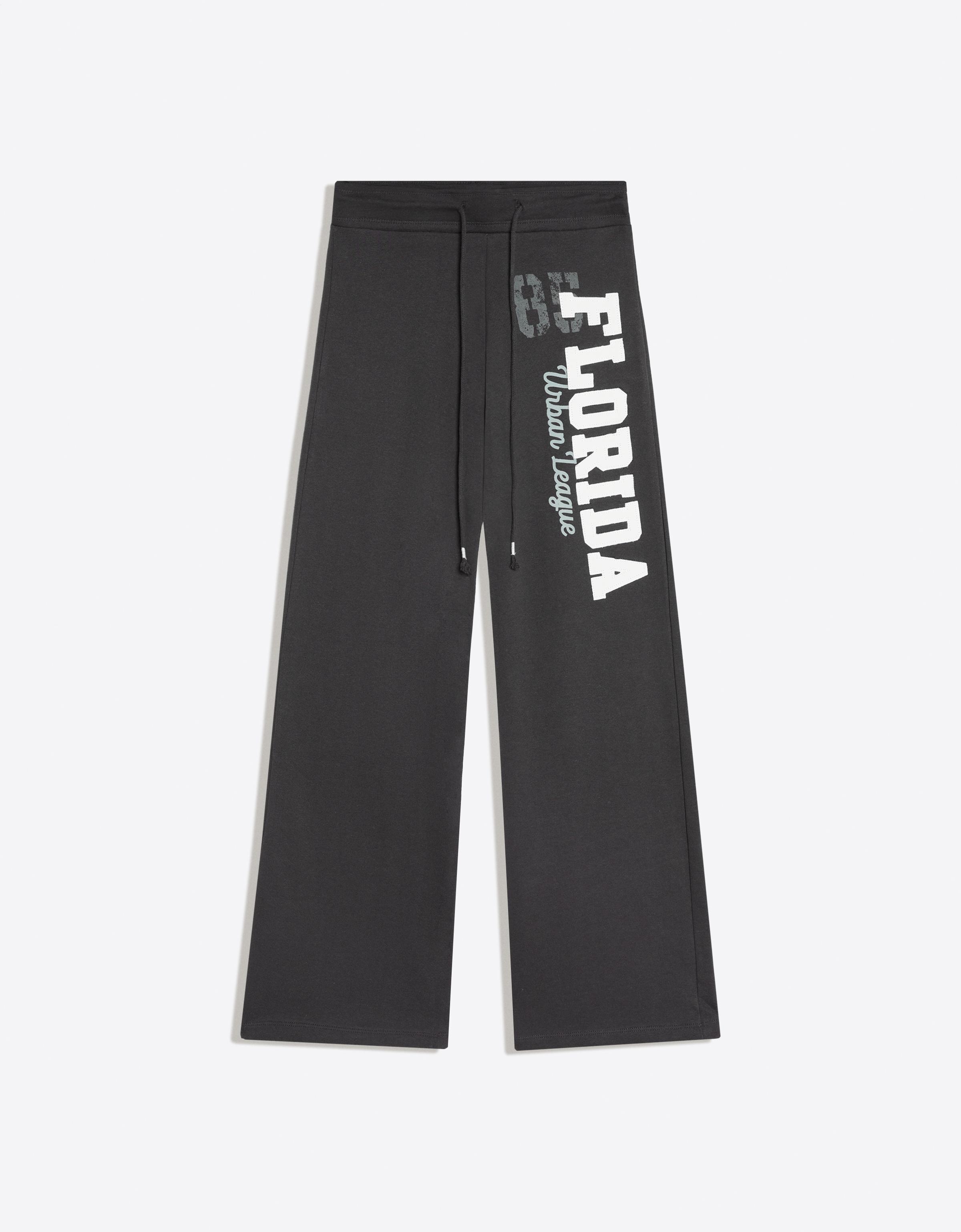 Bershka Baskılı şardonlu straight fit pantolon