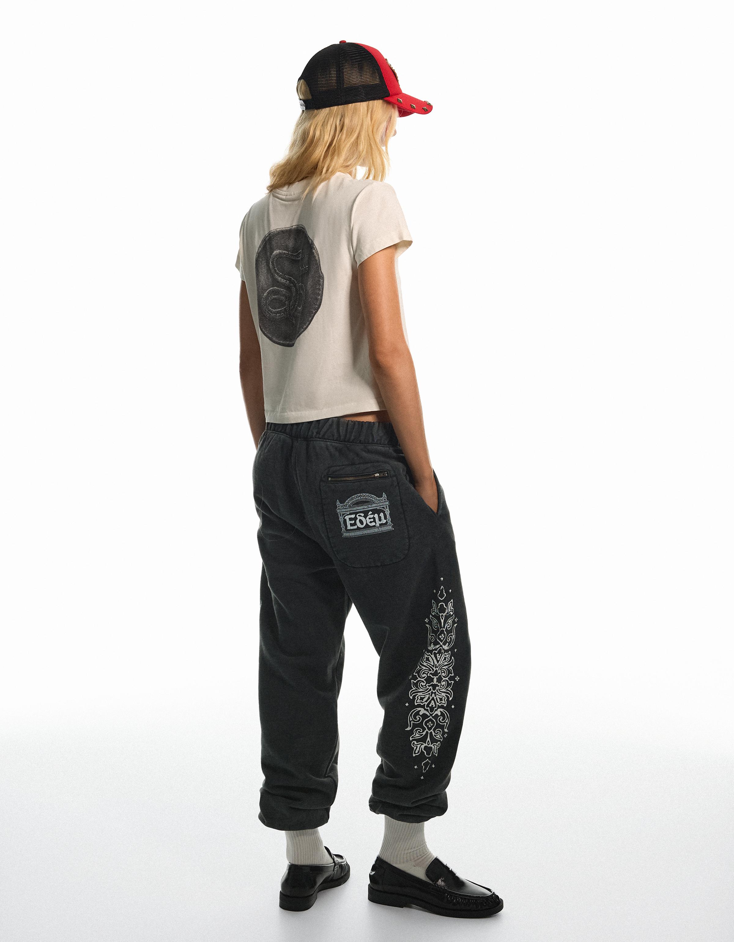 Bershka Yıkama efektli ARIES X BERSHKA jogger fit pantolon