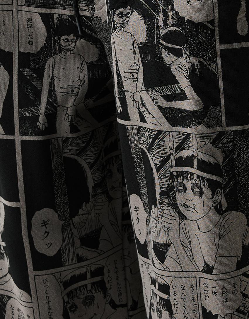 Jort bermuda imprimé Junji Ito Collection-Gris-5