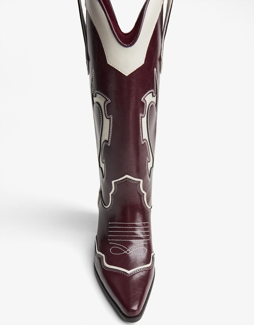 Bota tacón cowboy