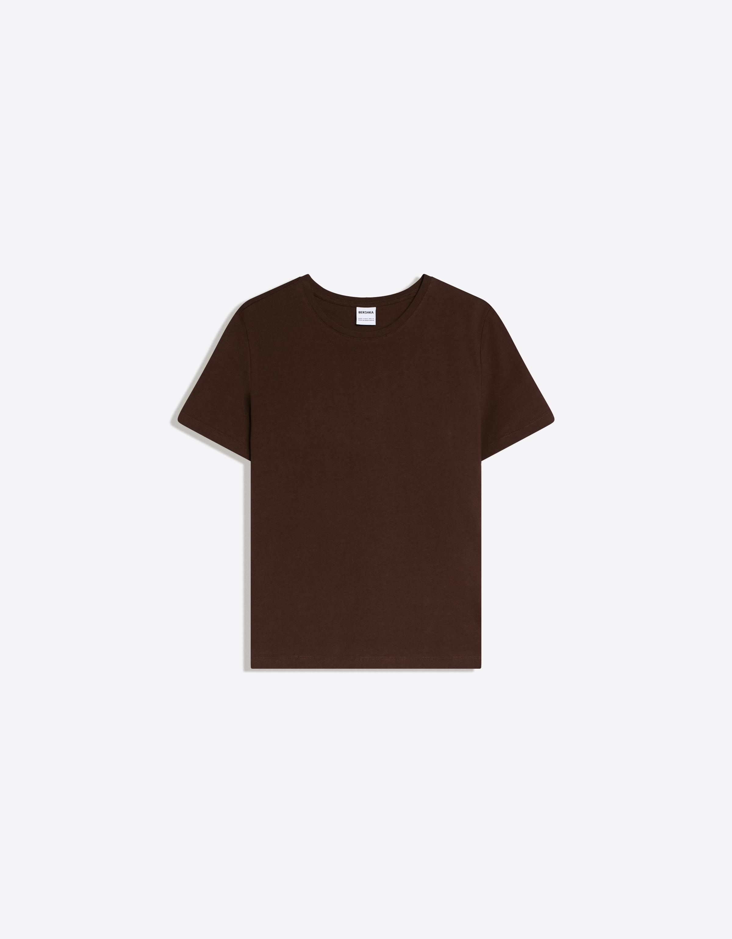 Basic short sleeve T-shirt — Brown