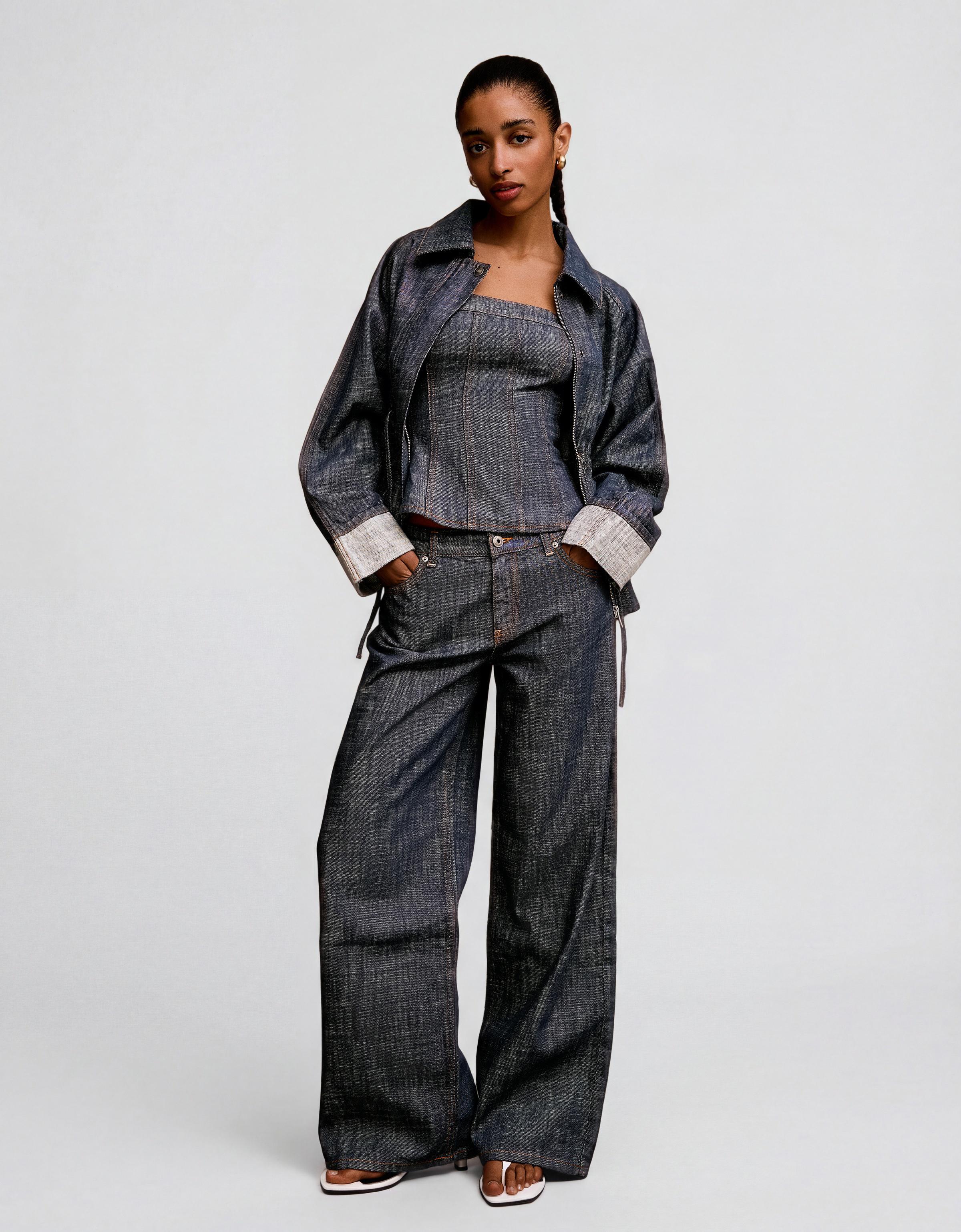 Düşük bel dokulu boyfriend jean - Görsel 47