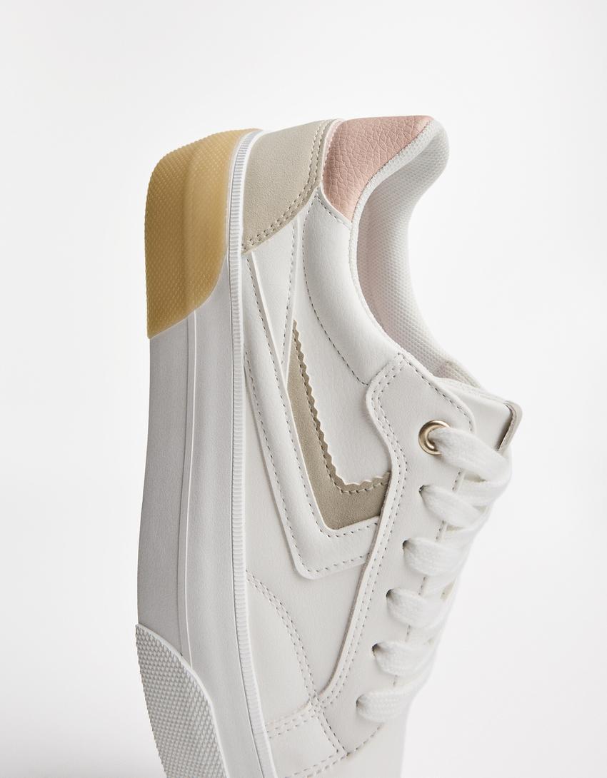 Contrast trainers-WHITE-2