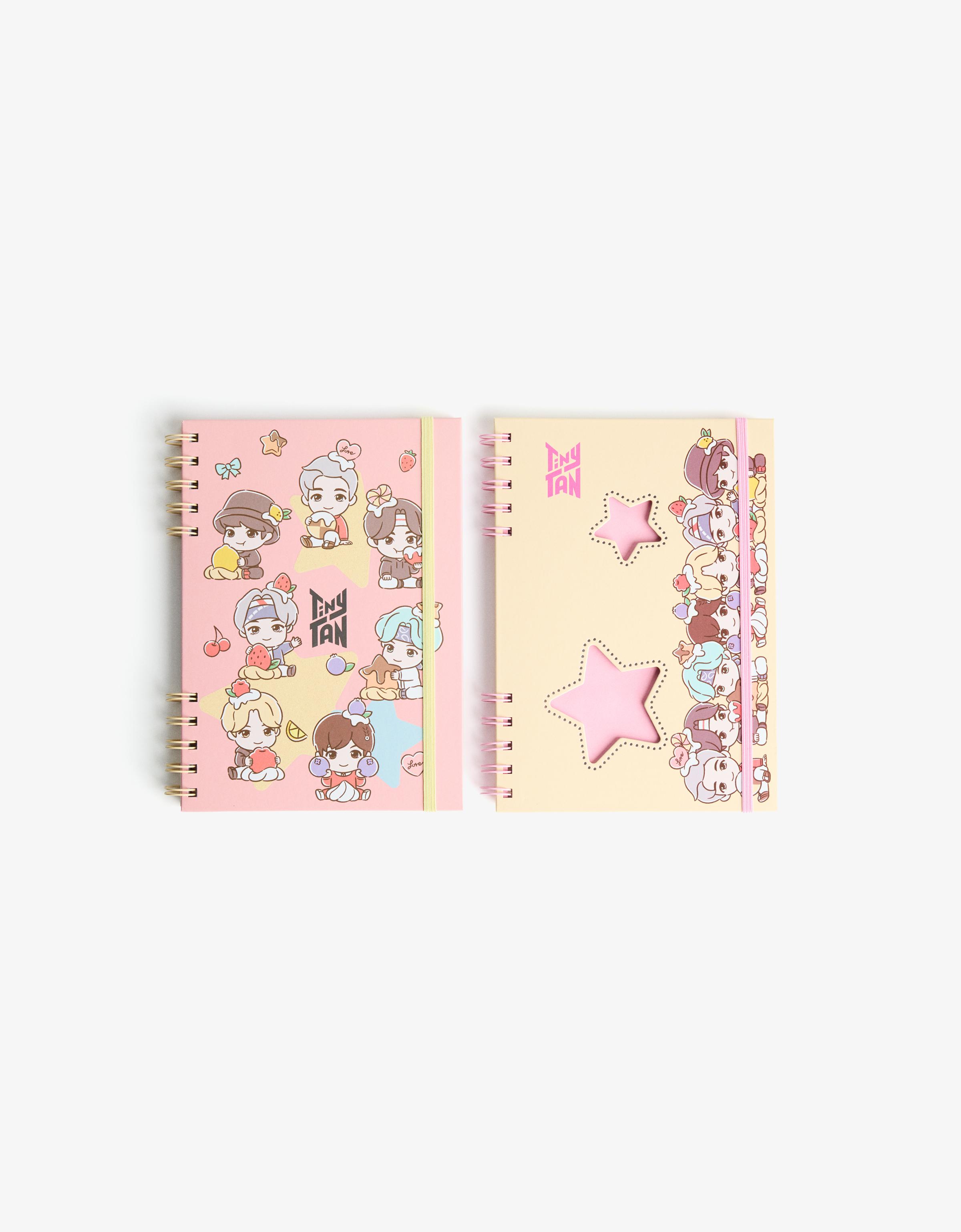 Bershka 2er-Pack Tinytan Notizbücher Damen Gelb