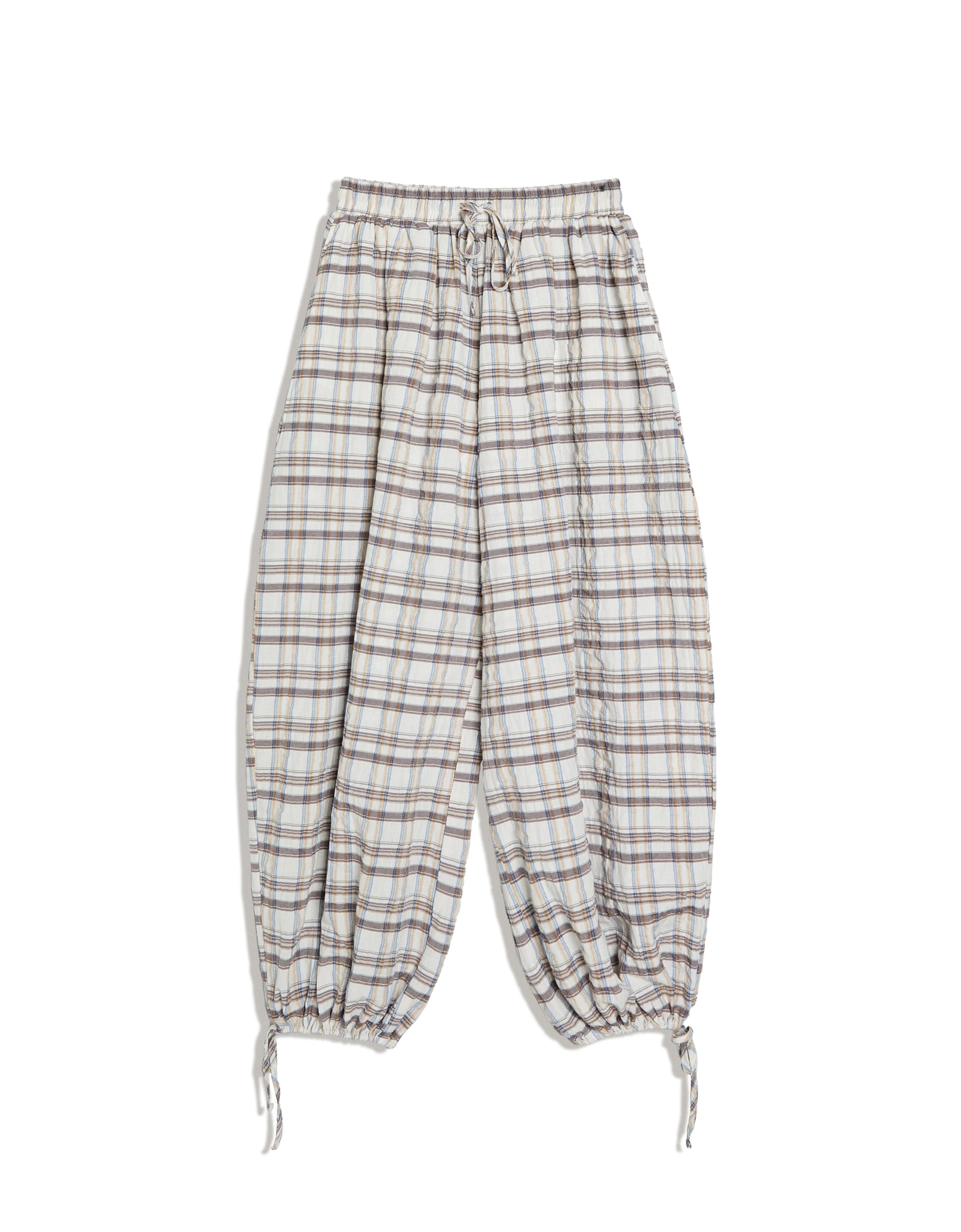 Checked sarouel trousers