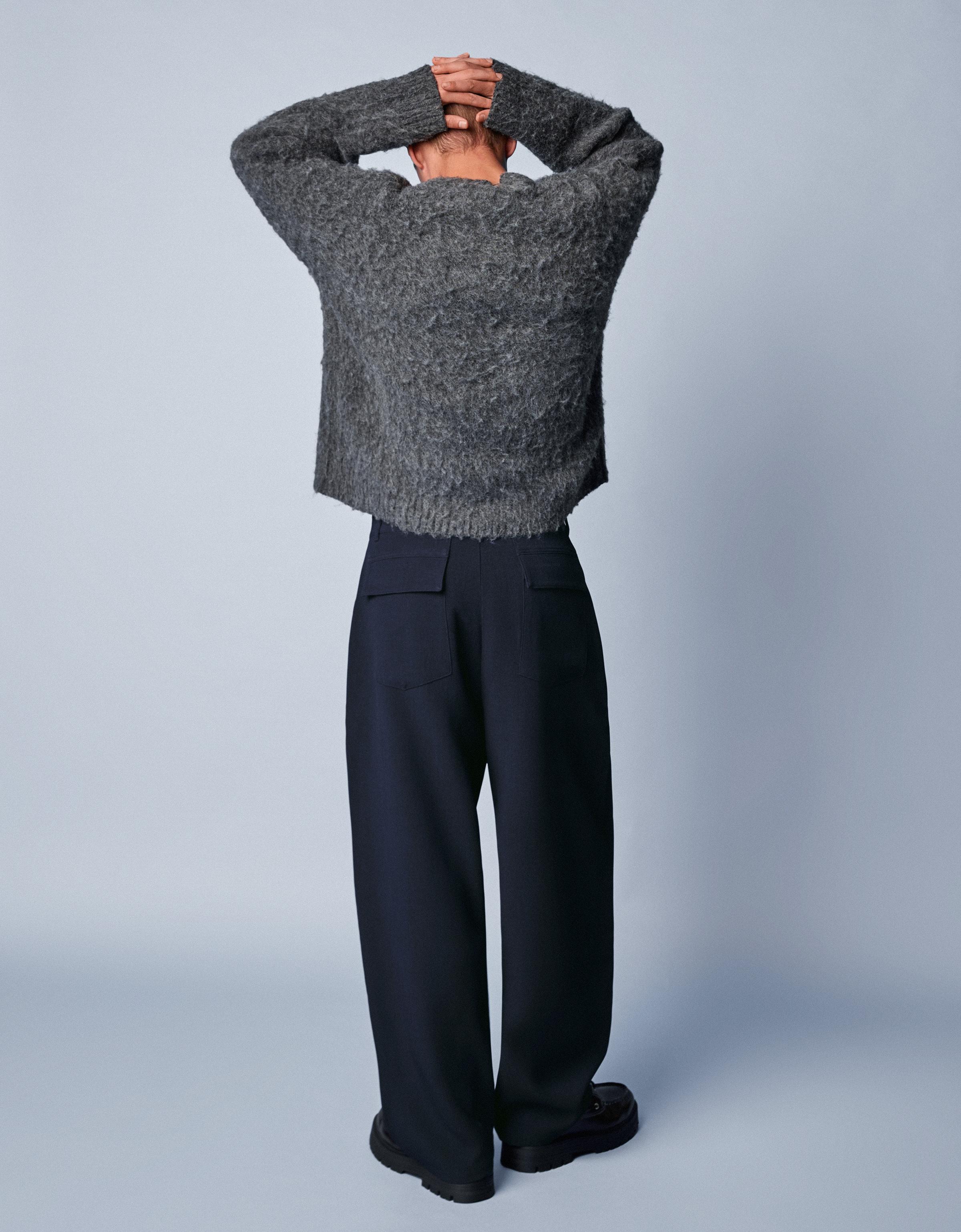 Super baggy tailored trousers — Navy