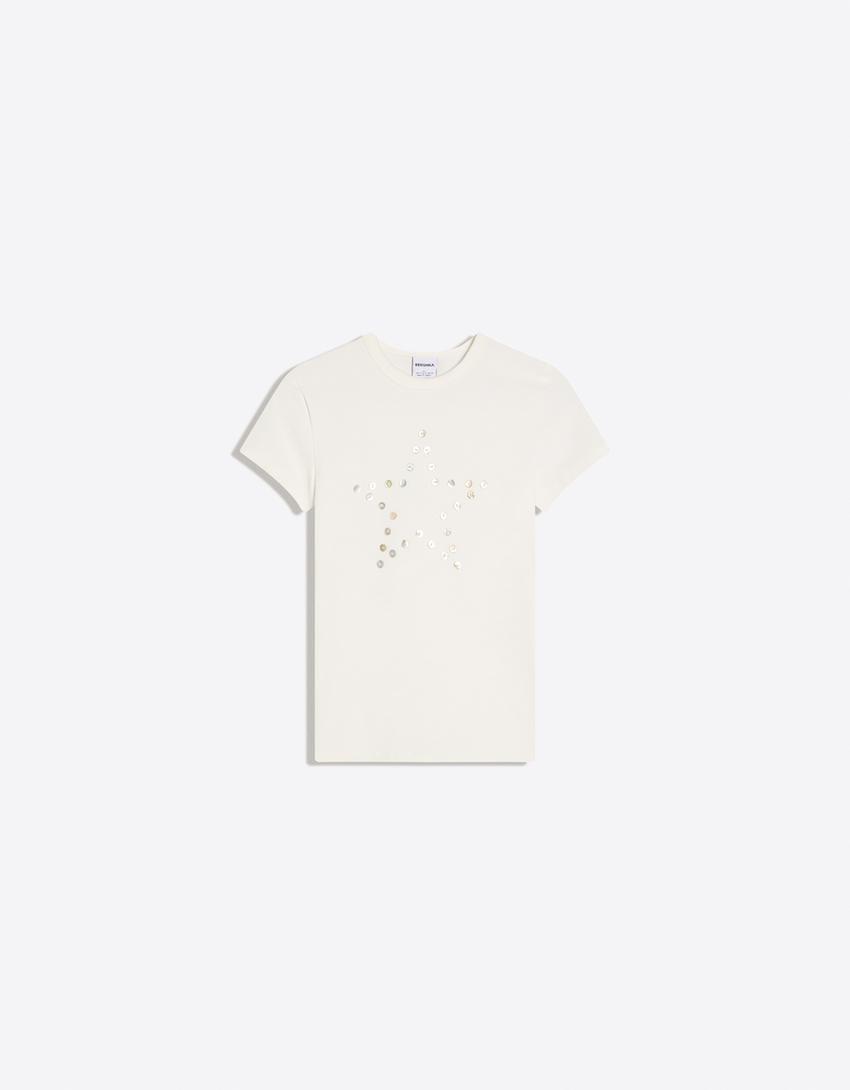 Short sleeve T-shirt-Cream