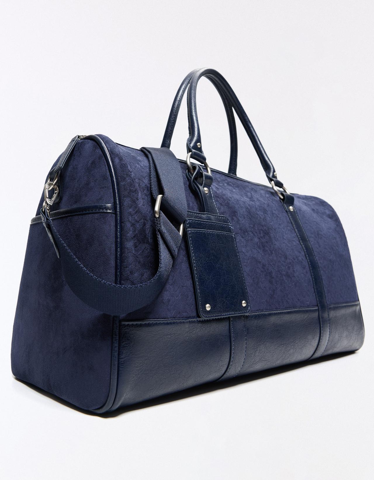 Rectangular barrel bag — Dark blue