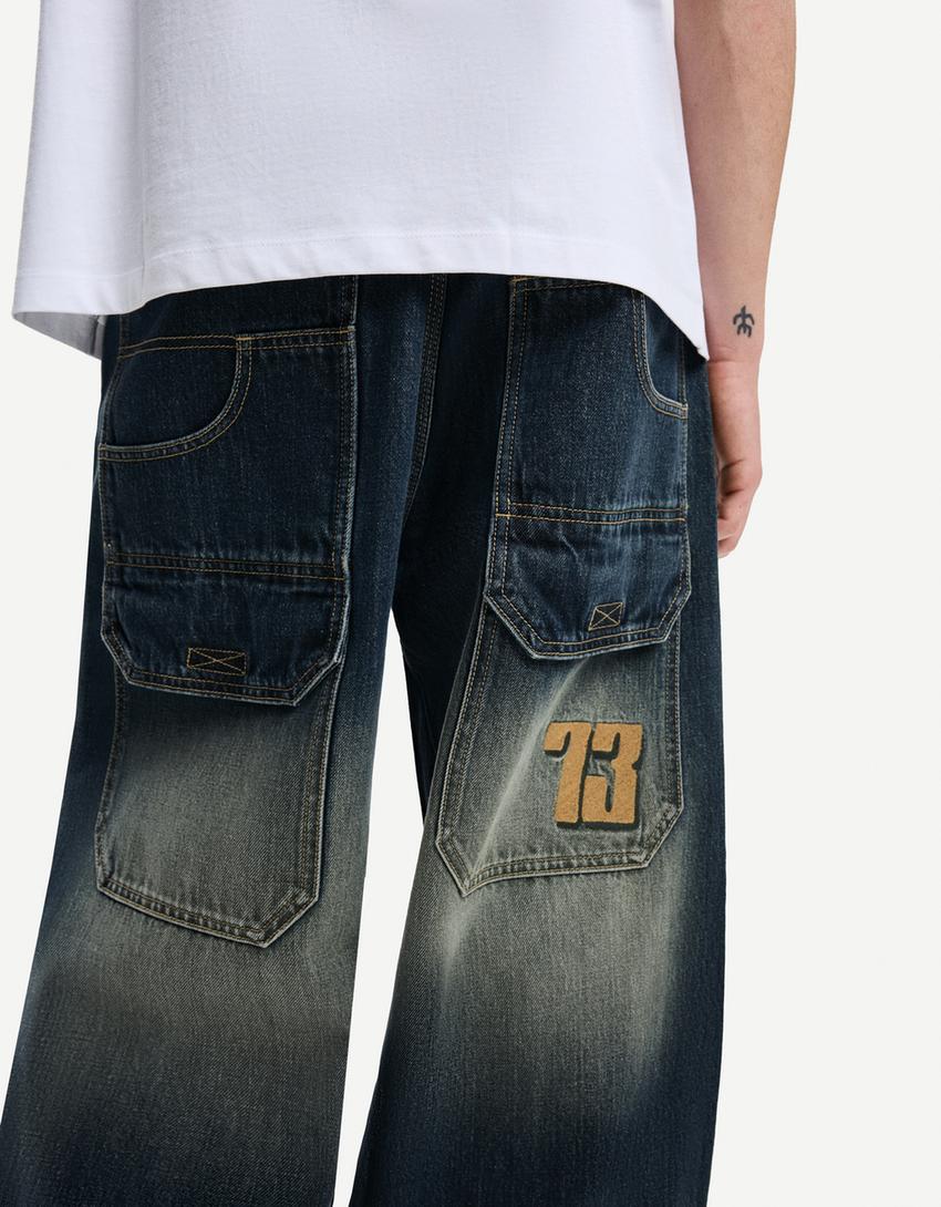 Super baggy jeans-Green-2