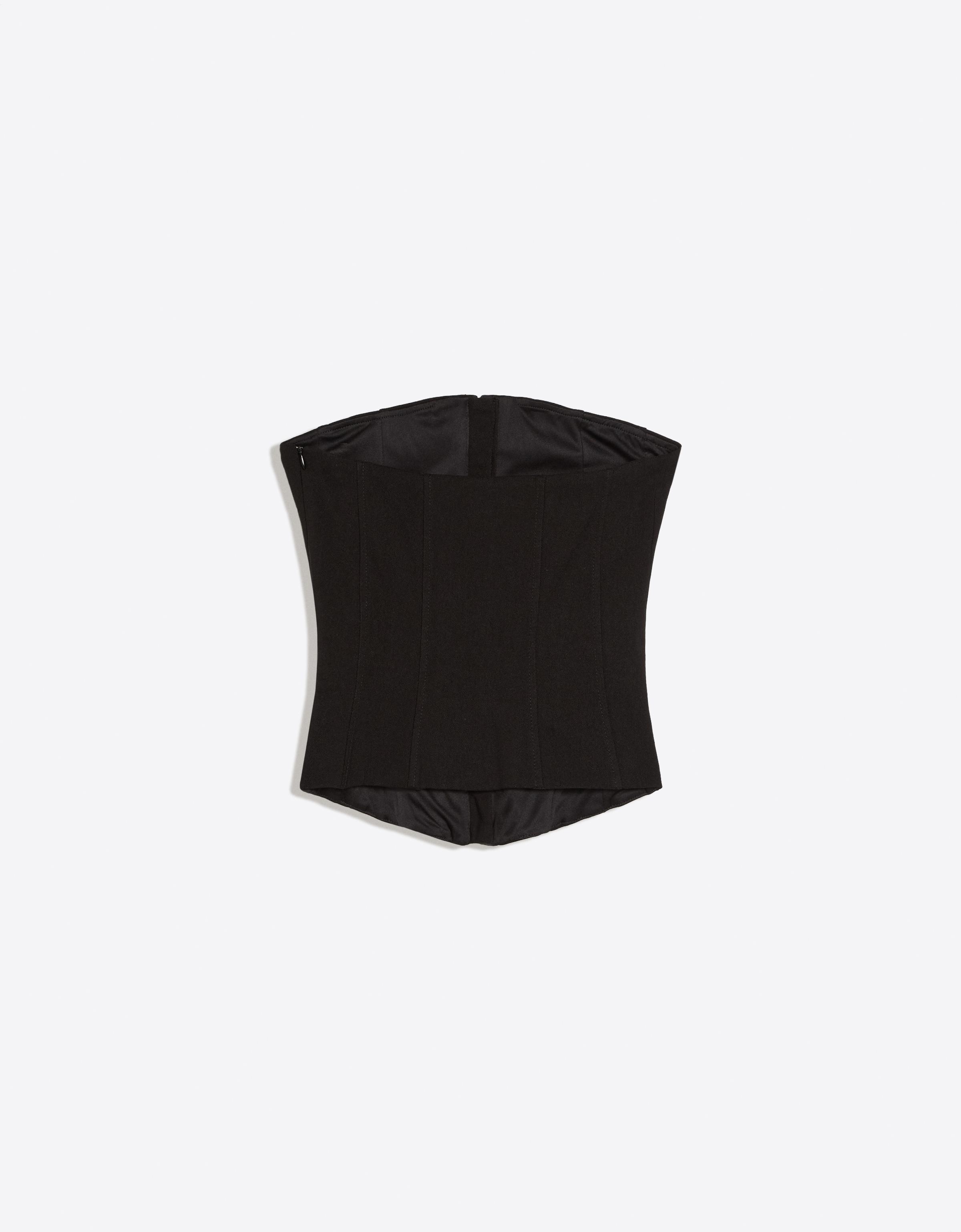 Corset bandeau top — Black