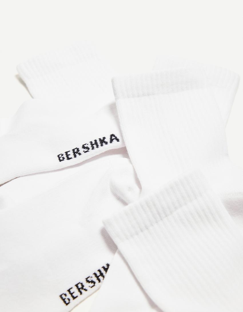 Pack de 3 pares de meias desportivas-Branco-1