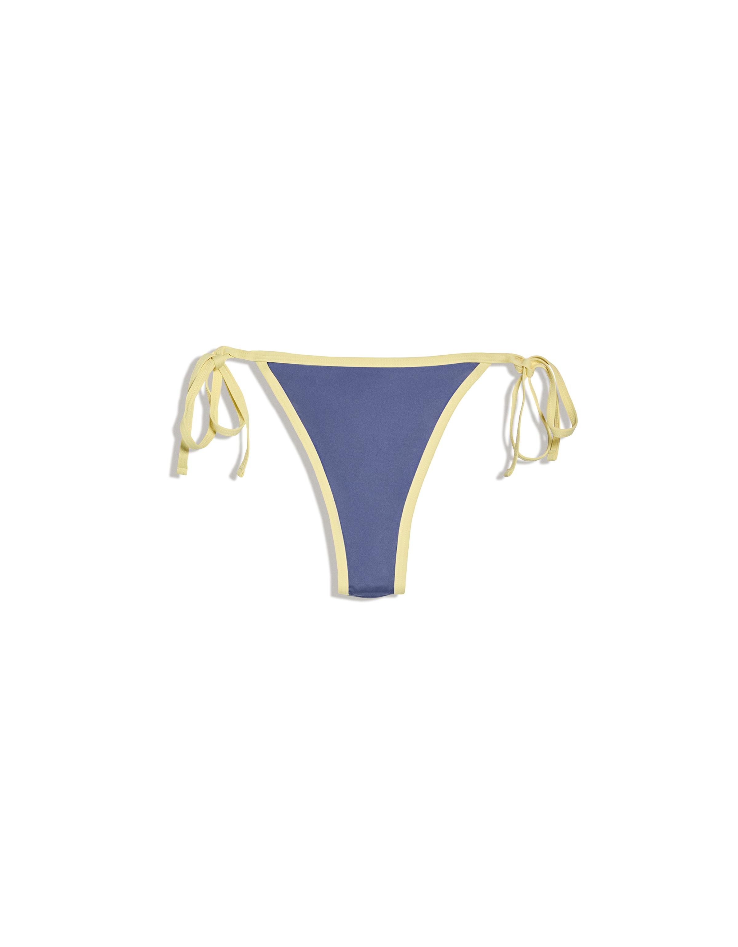 Contrast thong bikini briefs — Navy
