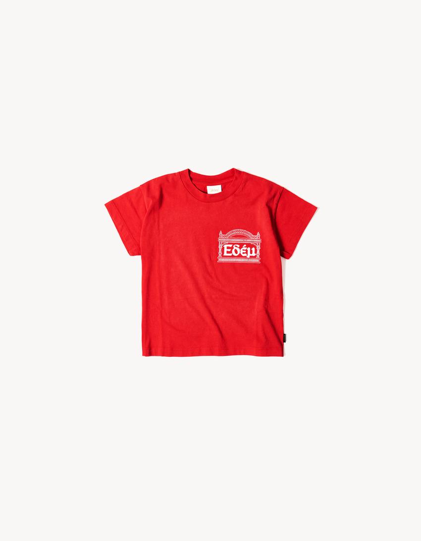 Regular fit T-shirt  ARIES x BERSHKA-Red