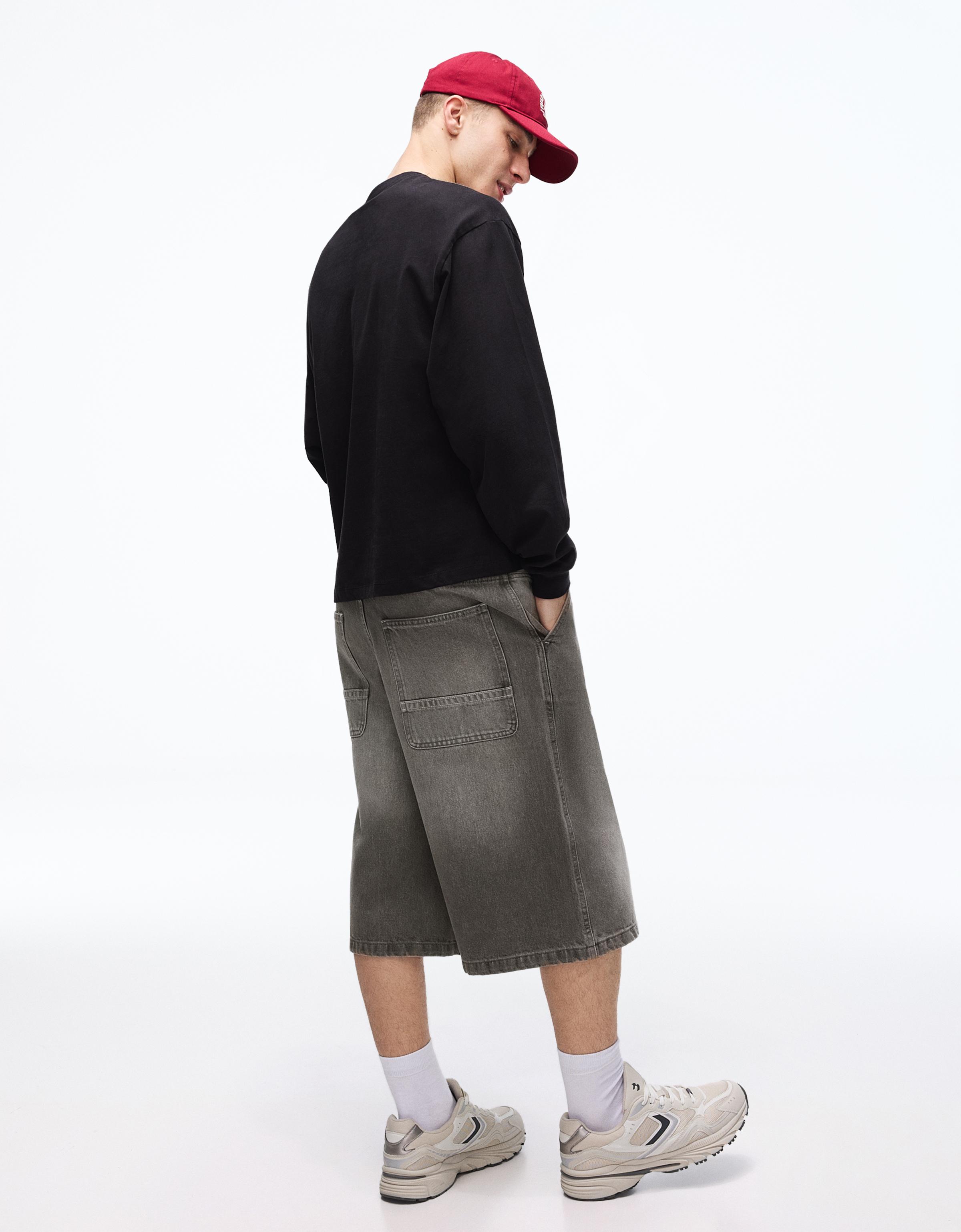 Skater denim bermuda - Görsel 70