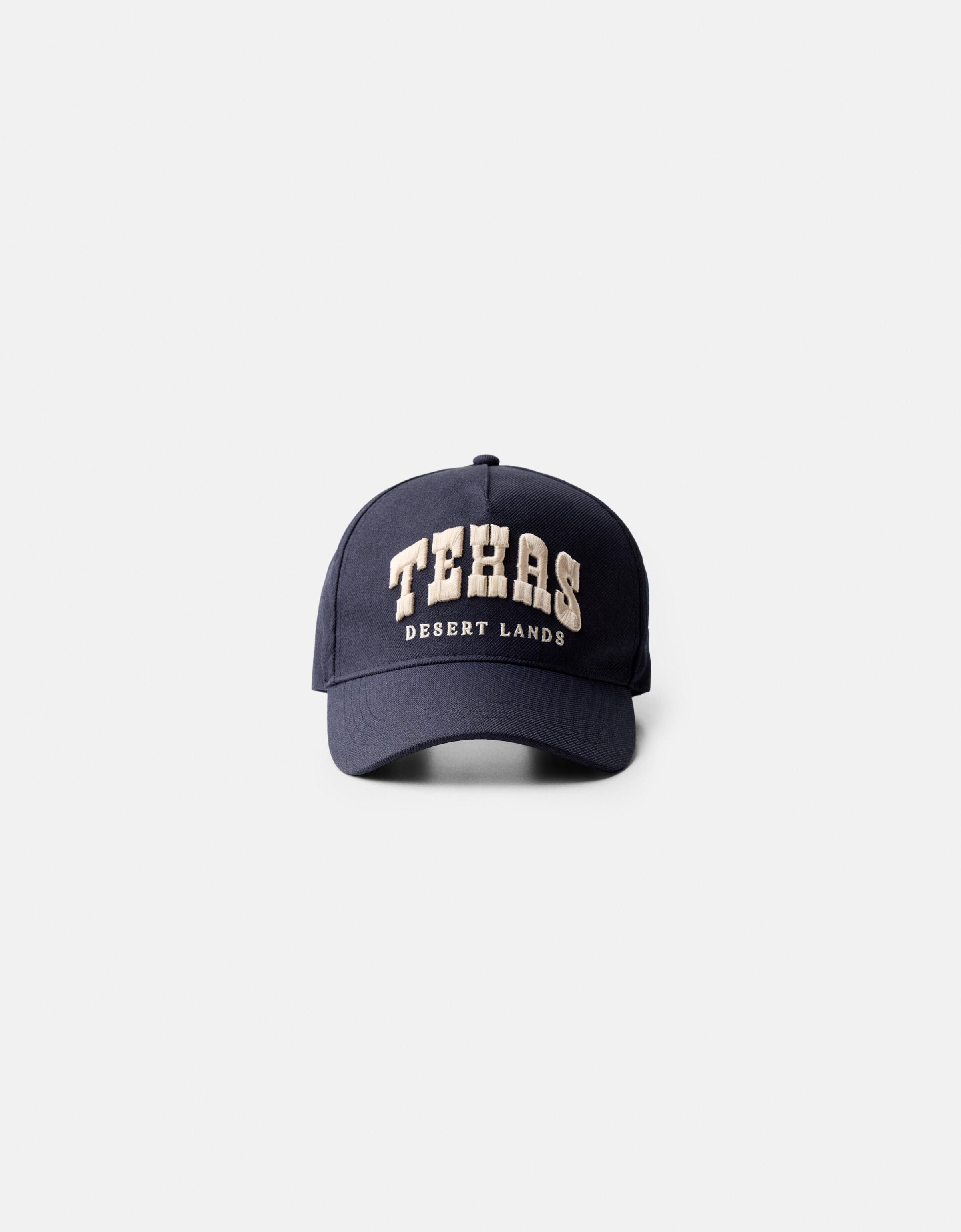 Bershka Basecap Aus Flanell Mit Print Herren Marinenblau