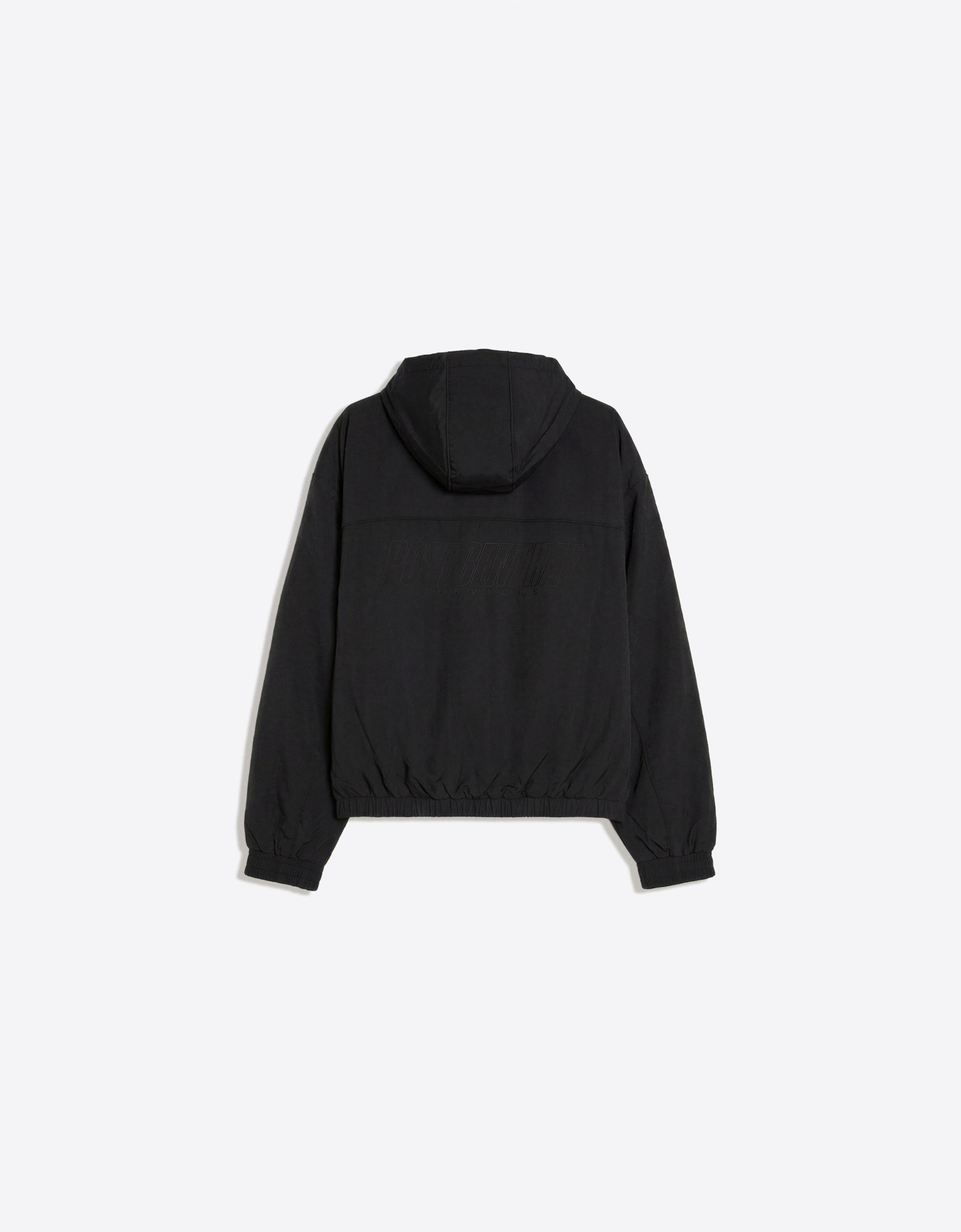 Technical hooded jacket — Black