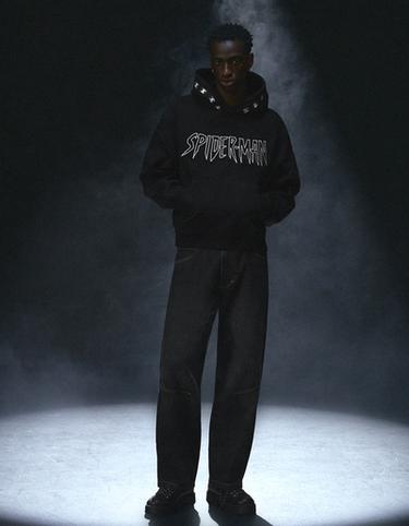 SPIDER-MAN hood sweatshirt — Black 3