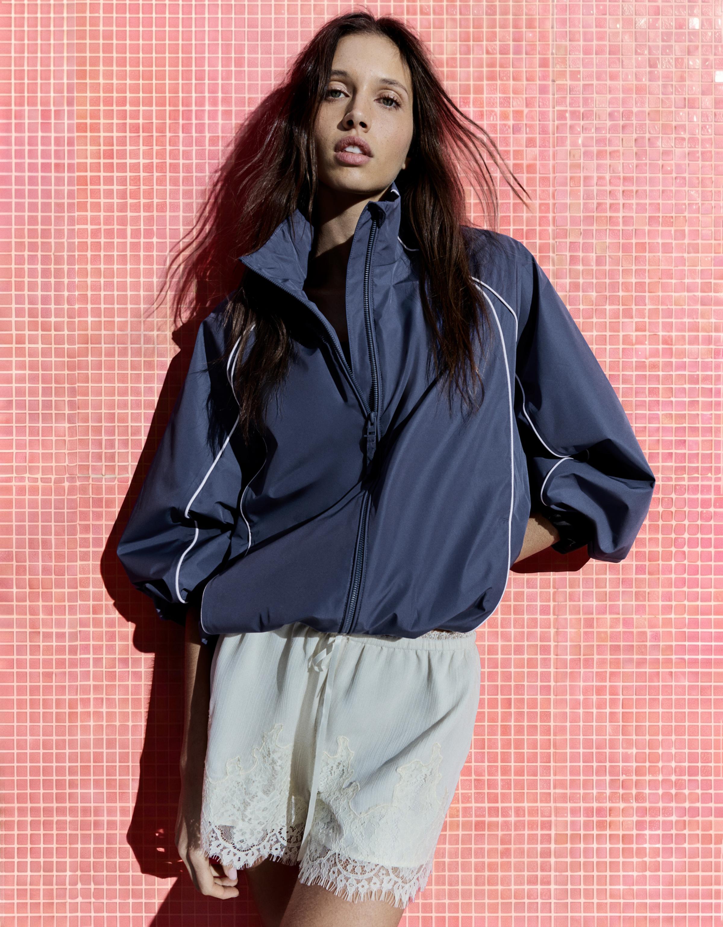 Contrast technical jacket — Blue