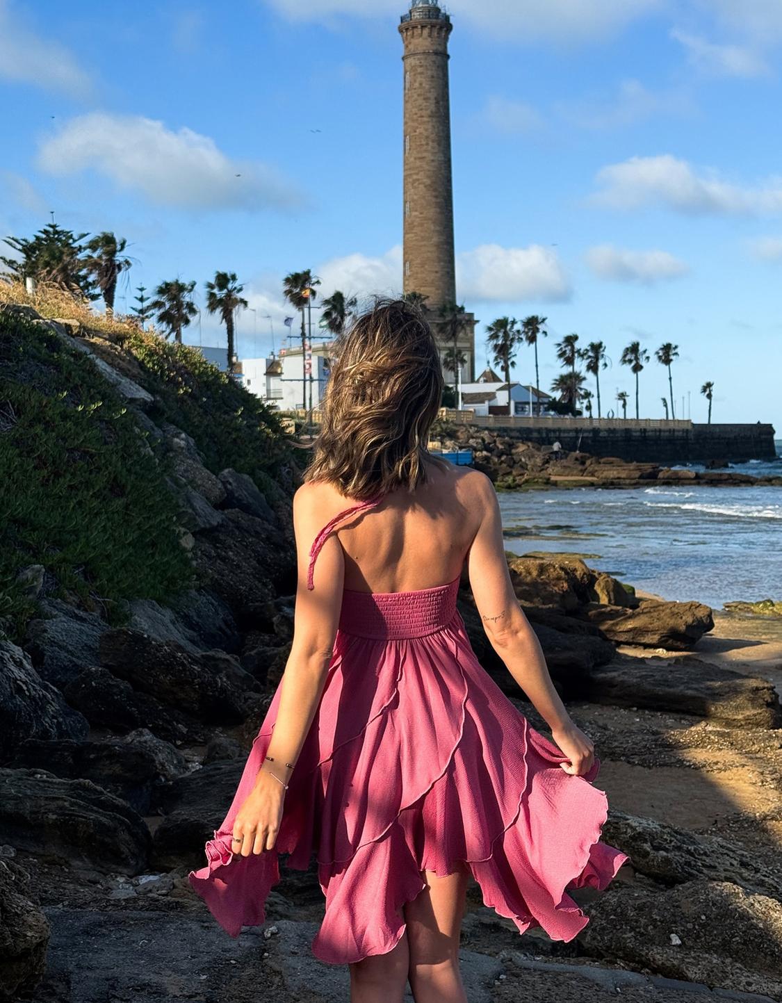 Ruffled mini dress