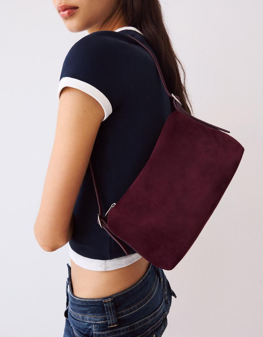 Mini-Tasche in Wildlederoptik-Bordeaux-0