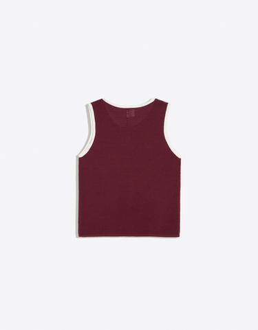Contrast mesh vest top — Maroon 7
