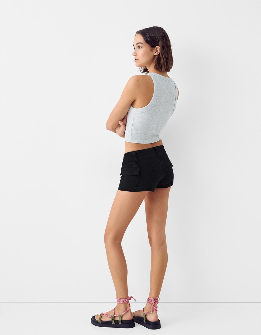 Calções cargo-Preto-1