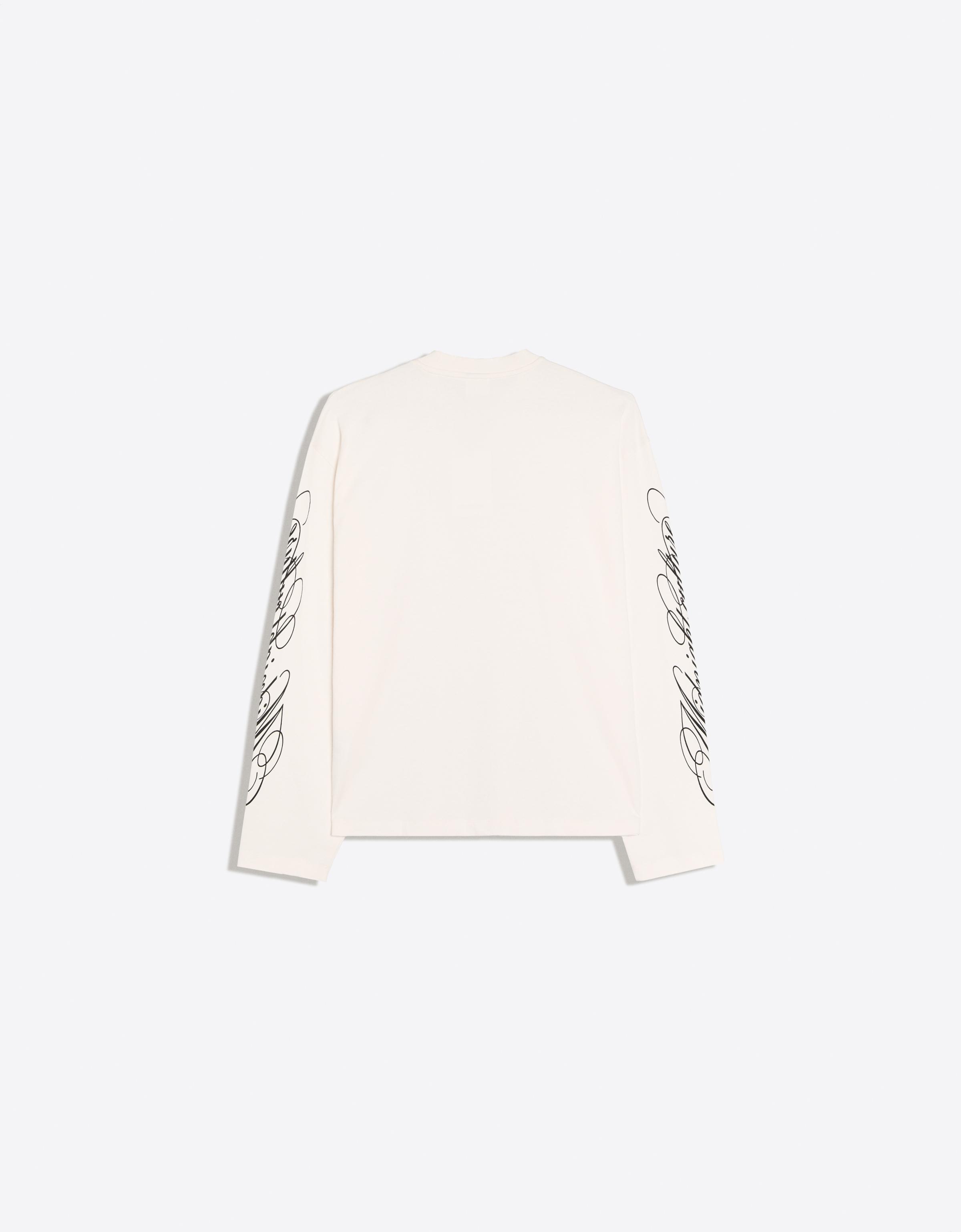 Stripe print long-sleeved T-shirt — Off white