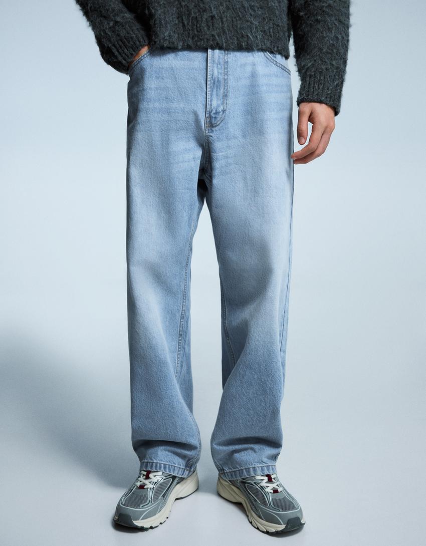 Jeans baggy-Azul lavado