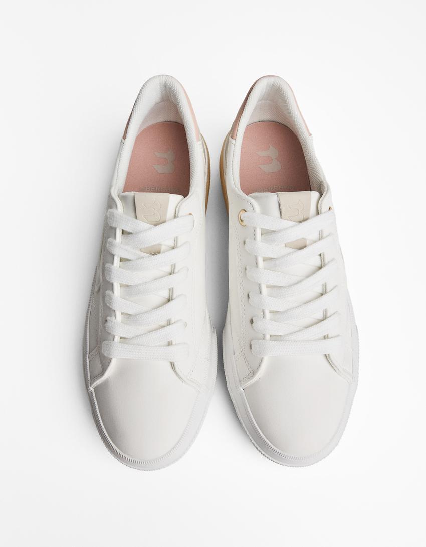 Contrast trainers-WHITE-3
