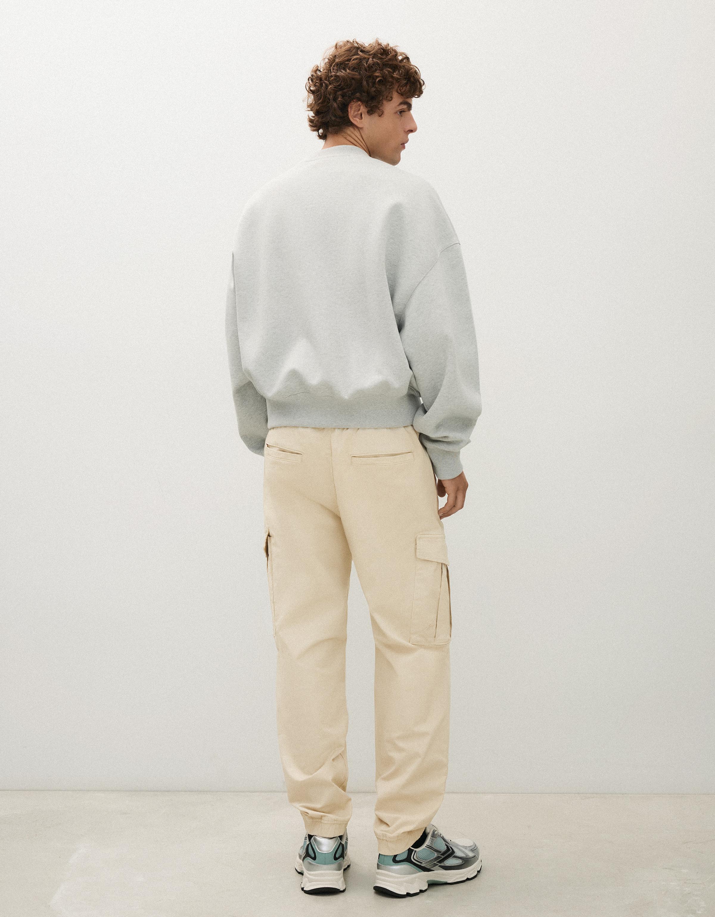 Slim fit cargo joggers — Sand