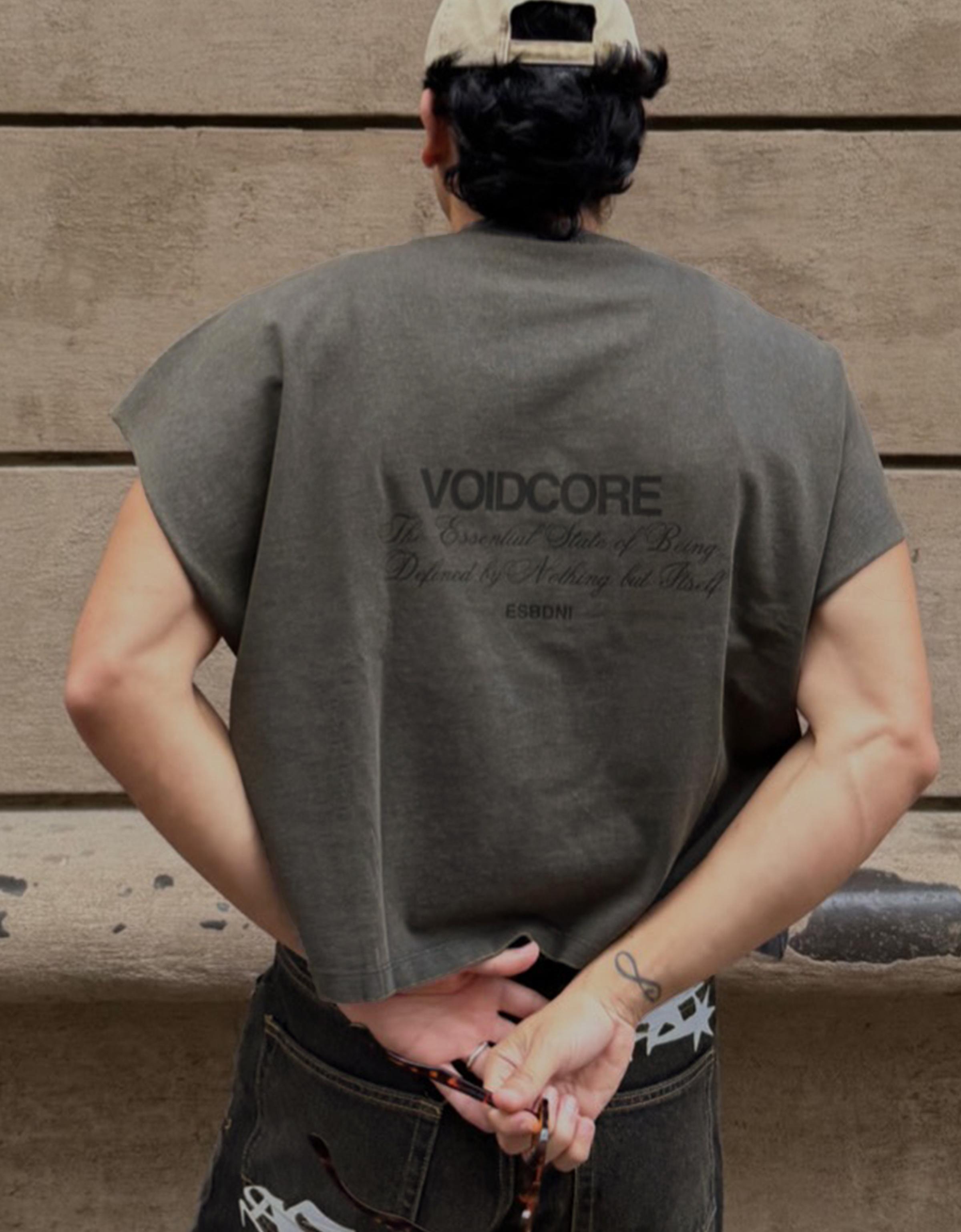 Oversize worker print T-shirt — Grey