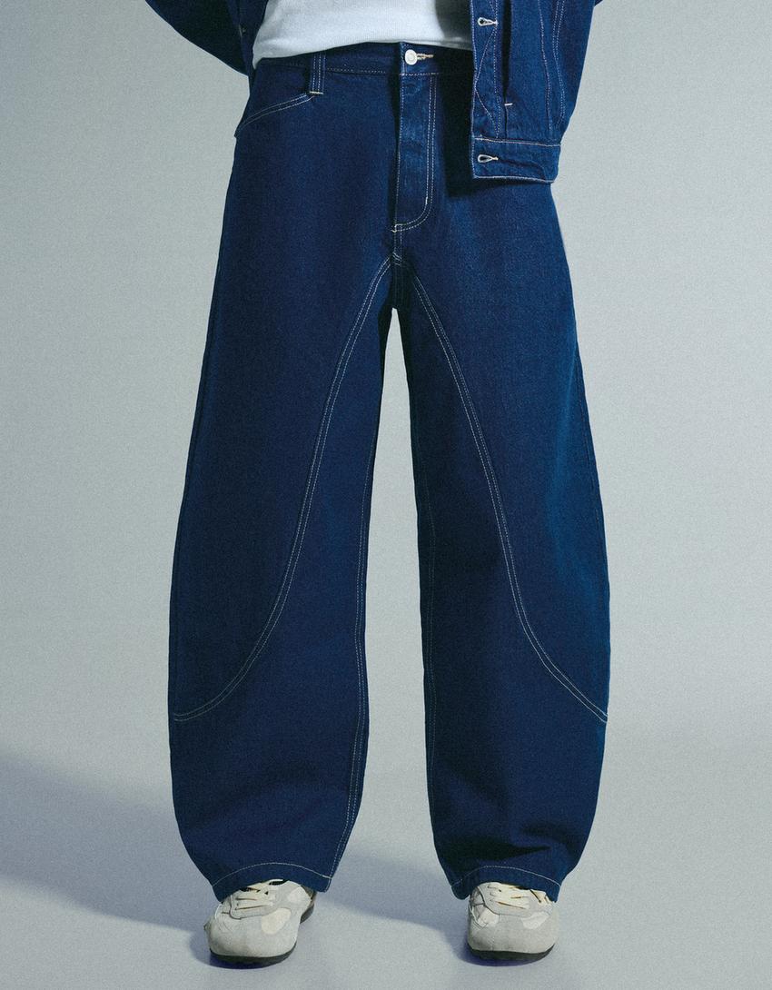 Jeans baggy fit-Marino