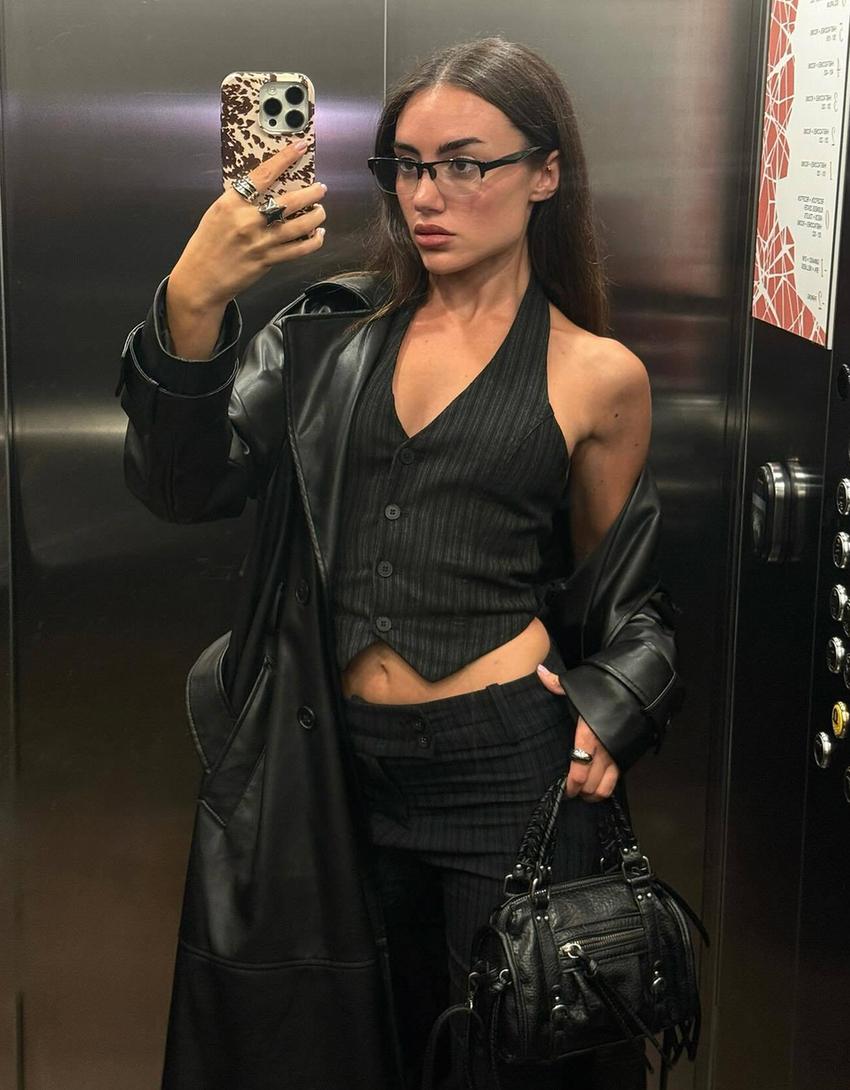 Gilet en bengaline-Gris