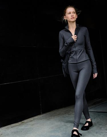Technical fabric leggings - breathable & quick-dry — Graphite 1