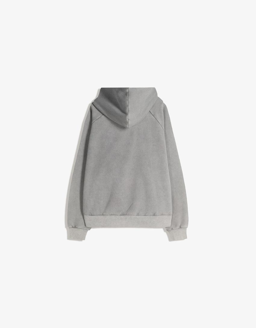 Boxy fit hoodie-Grey