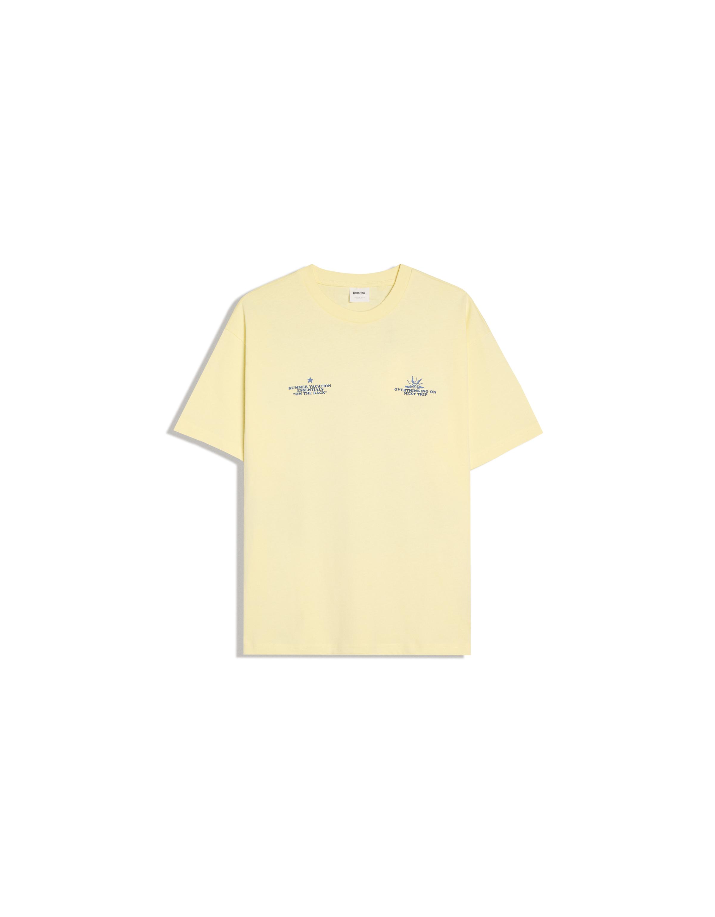 Short sleeve print T-shirt — Yellow