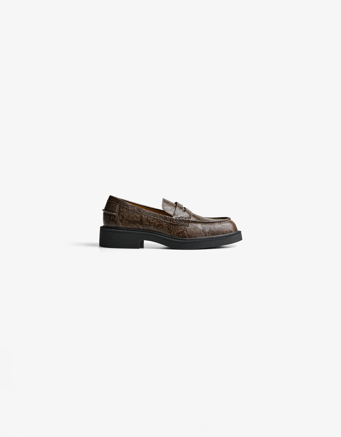 Animal print loafers