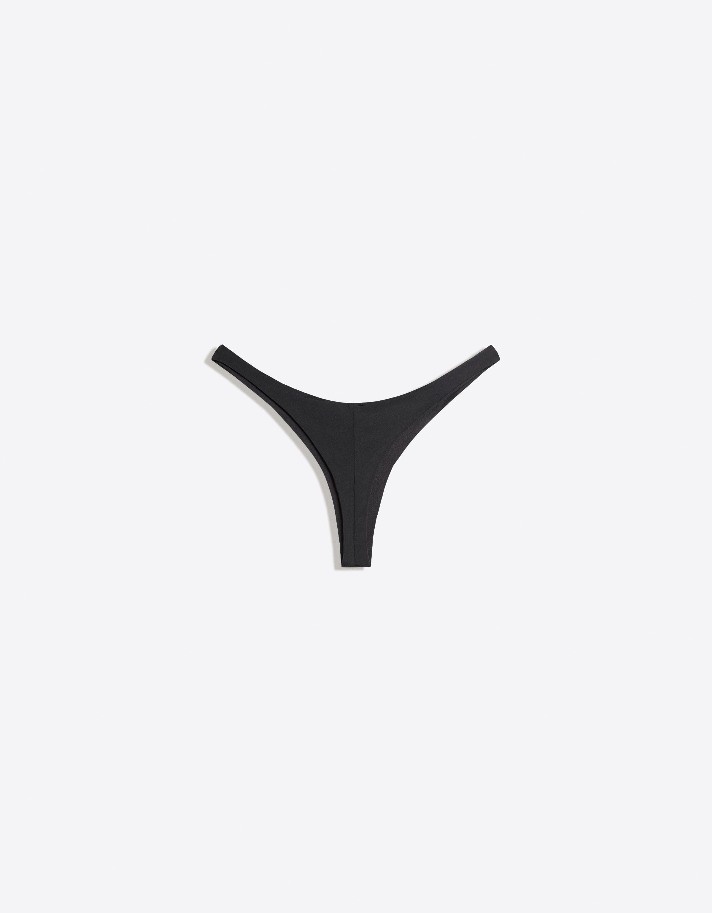 Thong bikini briefs — Black