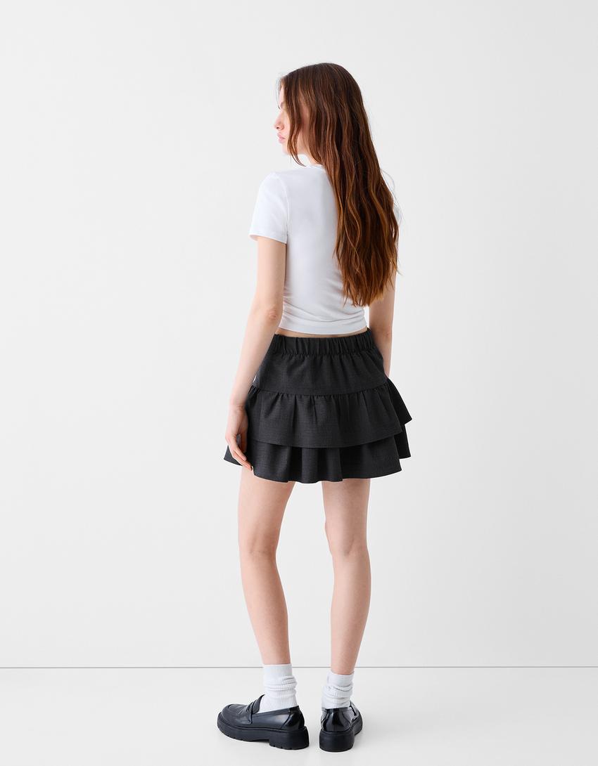 تنورة قصيرة بكشكش-أسود-2